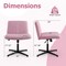 Adjustable Height Rocking Criss Cross Legged Armless Chair with Metal Base and Ergonomic Backrest